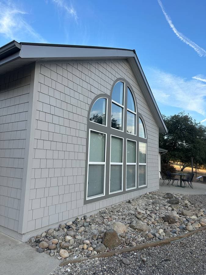 picture of house getting rteady to be painted